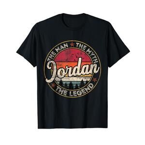 Jordan The Man The Myth The Legend Personalized Name T-Shirt